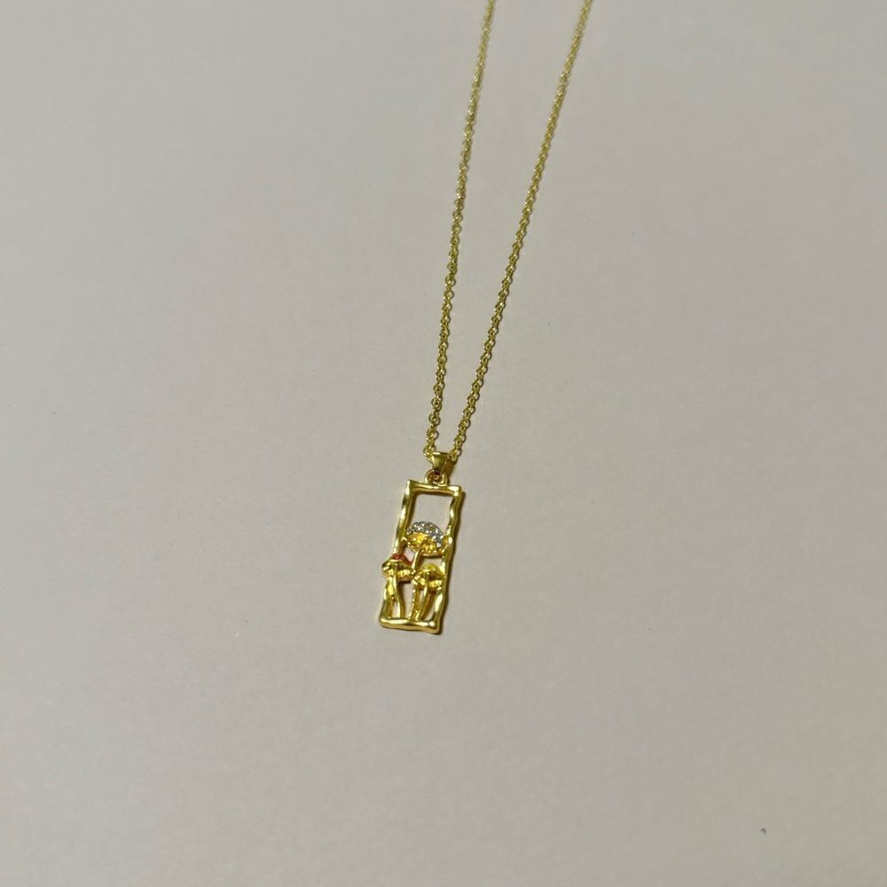 Mushroom necklace N783 - Picture 3 of 4